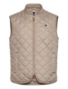 Morris Teddy Quilted Vest Beige