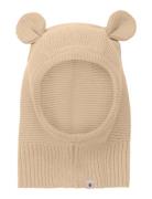 Huttelihut Balaclava Knit W. Ears Beige