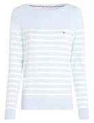 Tommy Hilfiger Co Jersey Stitch Boat-Nk Ls Swt Blå