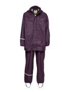 CeLaVi Basic Rainwear Set -Solid Pu Lila