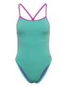 Speedo Womens Solid Vback Blå