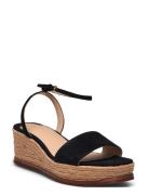 Lauren Ralph Lauren Leona Suede Espadrille Svart