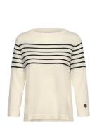 BUSNEL Helen Striped Top Vit