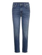 GANT Cropped Slim Jeans Blå