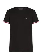 Tommy Hilfiger Global Stripe Cuff Tee Svart