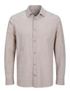 Jack & J S Jjesummer Shirt Ls Sn Beige