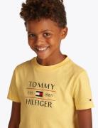 Tommy Hilfiger Tommy Flag Hilfiger Reg Tee Ss Gul