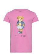 Ralph Lauren Kids Polo Bear Cotton Jersey Tee Rosa