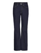 Mango High-Waisted Straight-Fit Rinse-Wash Jeans Marinblå