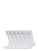 Polo Ralph Lauren Cotton-Blend Crew Sock 6-Pack Vit