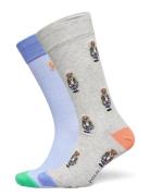 Polo Ralph Lauren Polo Bear Trouser Sock 2-Pack Grå