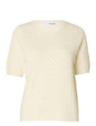 Selected Femme Slfhelen 2/4 Knit O-Neck Kräm