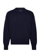 J. Lindeberg Eddy Cotton Wool Crew Neck Marinblå