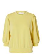 Selected Femme Slftenny 3/4 Sweat Top Noos Gul