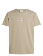 Calvin Klein Jeans Monologo Tee Beige