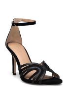 Lauren Ralph Lauren Allie Suede & Leather Multistrap Sandal Svart