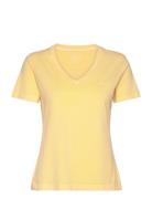 GANT Reg Sunfaded Ss V-Neck T-Shirt Gul