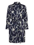 GANT Rel Sailing Print Shirt Dress Marinblå