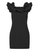 ROTATE Birger Christensen Mini Ruffle Dress Svart