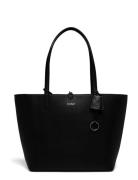 Lauren Ralph Lauren Faux-Leather Large Reversible Tote Bag Svart