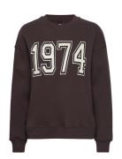 Gina Tricot Printed Sweater Brun