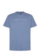 Tommy Jeans Tjm Reg Linear Logo Tee Ext Blå