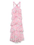 Vero Moda Vmfelicia Sl Ruffle Maxi Dress Exp Rosa