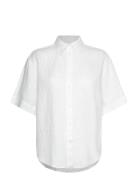 GANT Rel Linen Ss Shirt Vit