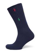 Polo Ralph Lauren Multicolor Pony Cotton-Blend Crew Socks Marinblå