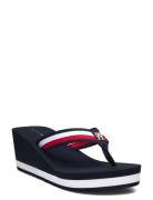 Tommy Hilfiger Th Corporate Wedge Beach Sandal Marinblå