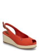 Tommy Hilfiger Flag Mid Wedge Espad Slingback Orange