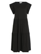 Vila Visummer S/S Midi Dress - Noos Svart