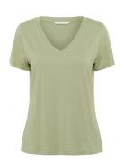 Cream Crnaia Deep V-Neck T-Shirt Grön