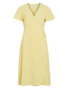 Vila Vilovie S/S Wrap Midi Dress - Noos Gul