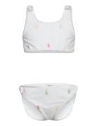 Ralph Lauren Kids Polo Pony Two-Piece Swimsuit Vit